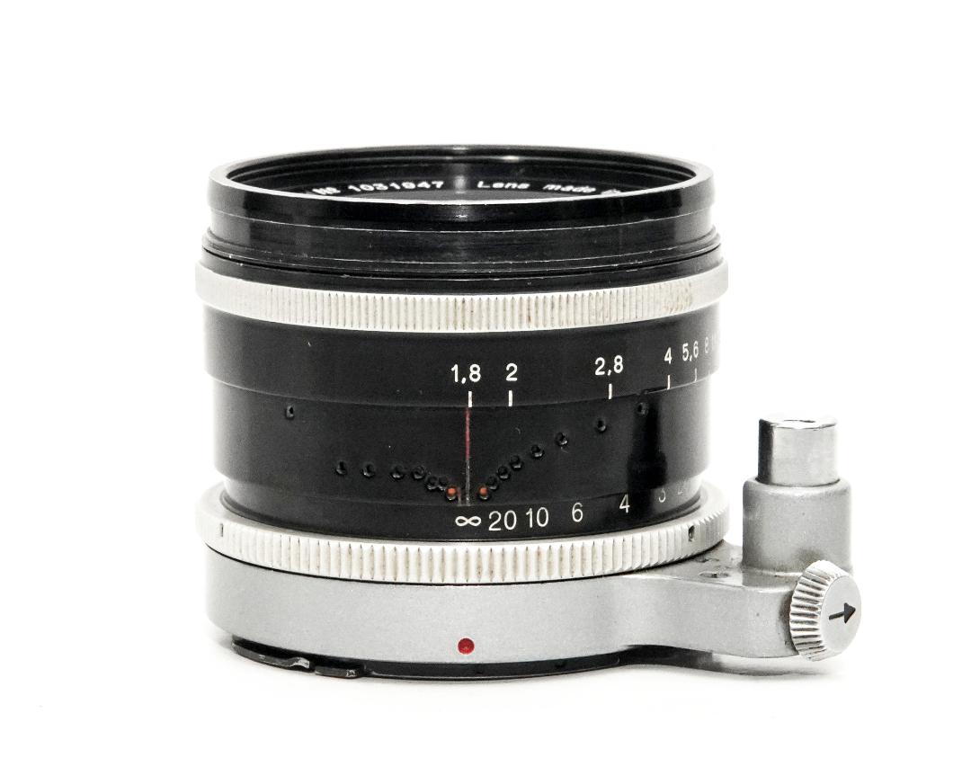 50/1.8 KERN-MACRO-SWITAR AR  (Switzerland)  SN.1031947  純正前後キャップ、フード、元箱付 自動絞り、95%	の画像
