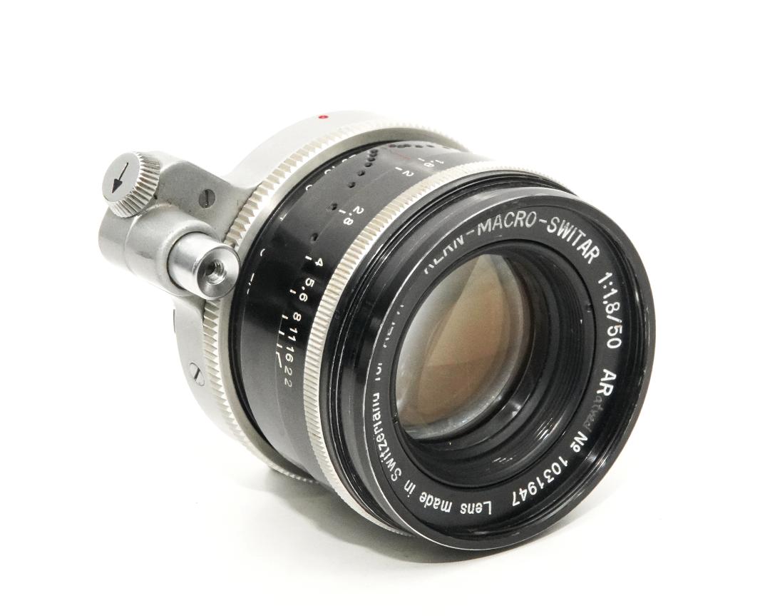 50/1.8 KERN-MACRO-SWITAR AR  (Switzerland)  SN.1031947  純正前後キャップ、フード、元箱付 自動絞り、95%	の画像