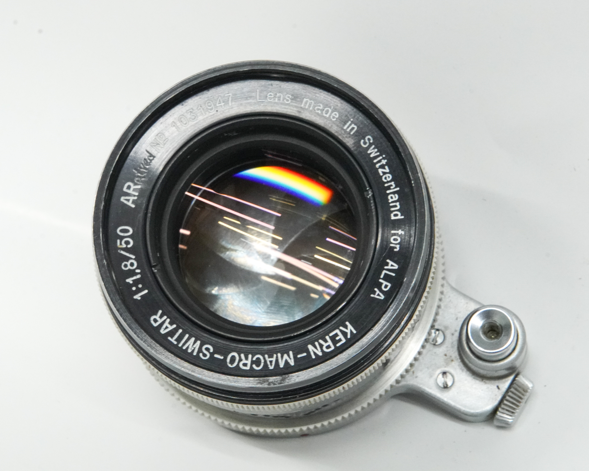 50/1.8 KERN-MACRO-SWITAR AR  (Switzerland)  SN.1031947  純正前後キャップ、フード、元箱付 自動絞り、95%	の画像