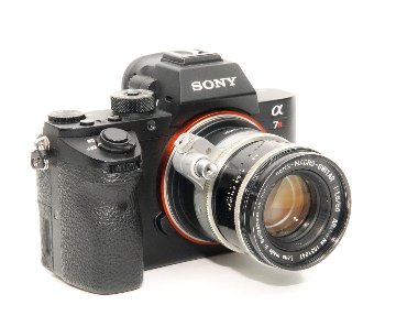 50/1.8 KERN-MACRO-SWITAR AR  (Switzerland)  SN.1031947  純正前後キャップ、フード、元箱付 自動絞り、95%	の画像