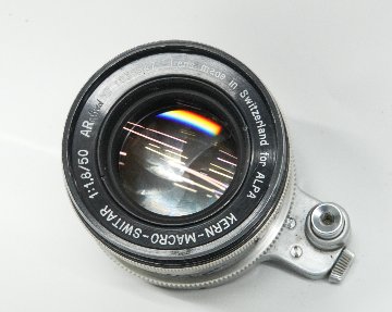 50/1.8 KERN-MACRO-SWITAR AR  (Switzerland)  SN.1031947  純正前後キャップ、フード、元箱付 自動絞り、95%	の画像