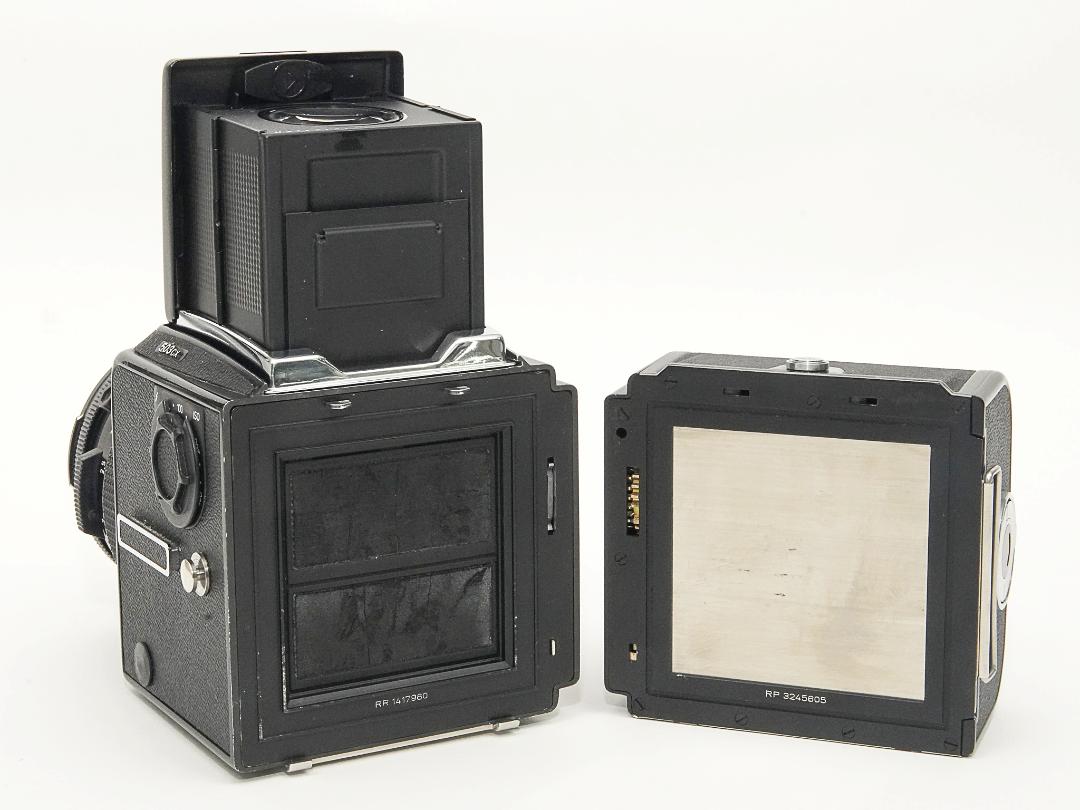 Hasselblad 503CX ☆80/2.8 Planar T* (CFレンズ) A-12マガジン 疑似アキュートマット焦点板  ラピットクランク ネックストラップ  日本語使用説明書付　95% の画像