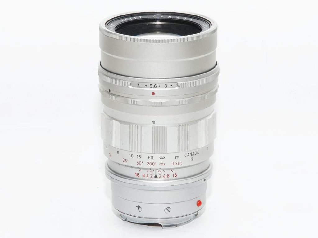 90/2 SUMMICRON L#1681992 (ズミクロン) Rare (フリセット絞り窓型)ライカ M用  距離計連動 レンズフード内臓 の画像