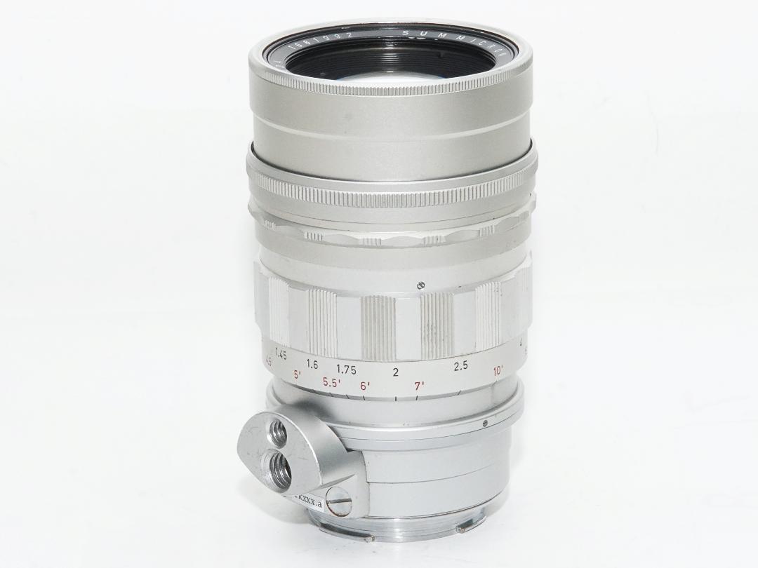 90/2 SUMMICRON L#1681992 (ズミクロン) Rare (フリセット絞り窓型)ライカ M用  距離計連動 レンズフード内臓 の画像