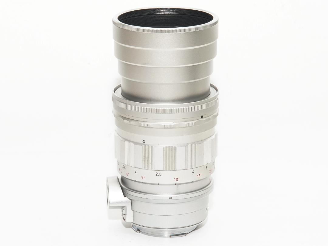 90/2 SUMMICRON L#1681992 (ズミクロン) Rare (フリセット絞り窓型)ライカ M用  距離計連動 レンズフード内臓 の画像