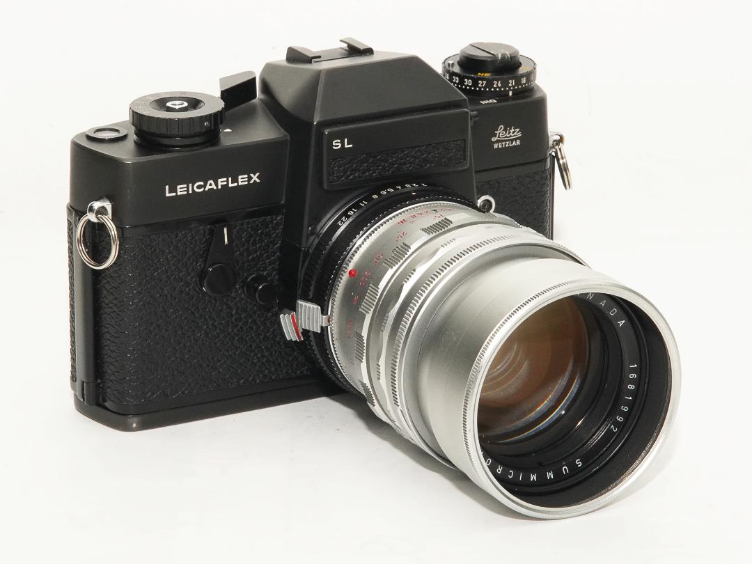 90/2 SUMMICRON L#1681992 (ズミクロン) Rare (フリセット絞り窓型)ライカ M用  距離計連動 レンズフード内臓 の画像