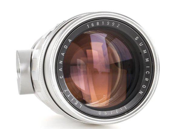 90/2 SUMMICRON L#1681992 (ズミクロン) Rare (フリセット絞り窓型)ライカ M用  距離計連動 レンズフード内臓 の画像