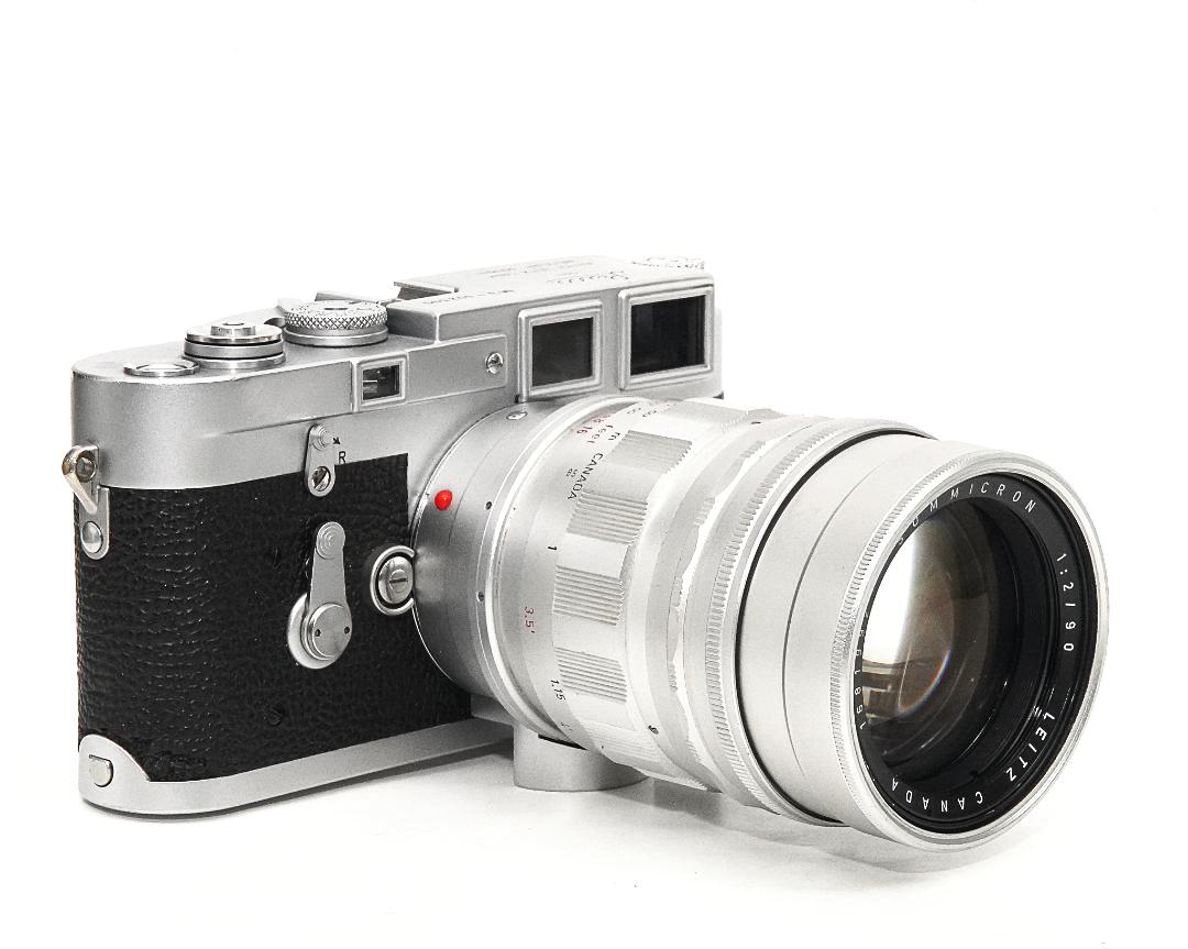 90/2 SUMMICRON L#1681992 (ズミクロン) Rare (フリセット絞り窓型)ライカ M用  距離計連動 レンズフード内臓 の画像