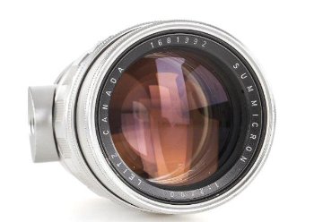 90/2 SUMMICRON L#1681992 (ズミクロン) Rare (フリセット絞り窓型)ライカ M用  距離計連動 レンズフード内臓 の画像