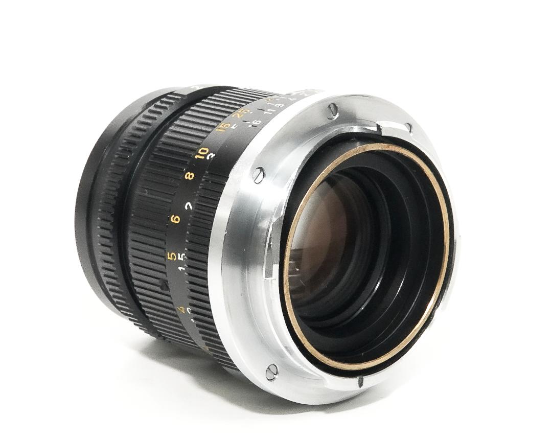 50/2 Summicron L#2454003 (made in Germany) ライカＭ用  後キャップ付  Pケース付 メタルレンズフード付　フードキヤップ付　　 距離計連動の画像