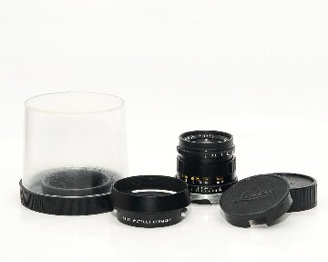50/2 Summicron L#2454003 (made in Germany) ライカＭ用  後キャップ付  Pケース付 メタルレンズフード付　フードキヤップ付　　 距離計連動の画像