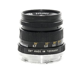 50/2 Summicron L#2454003 (made in Germany) ライカＭ用  後キャップ付  Pケース付 メタルレンズフード付　フードキヤップ付　　 距離計連動の画像