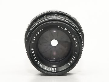 50/2 Summicron L#2454003 (made in Germany) ライカＭ用  後キャップ付  Pケース付 メタルレンズフード付　フードキヤップ付　　 距離計連動の画像