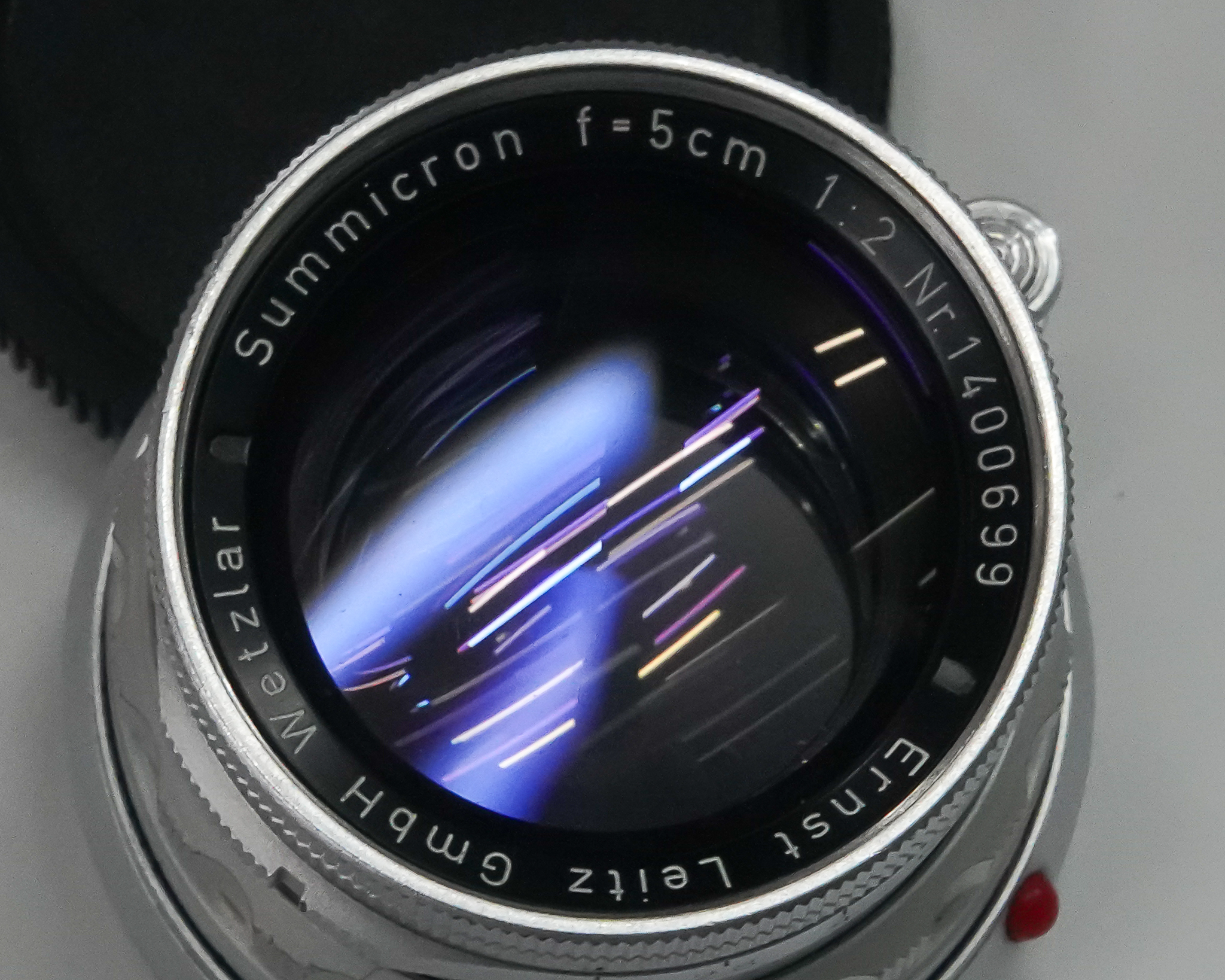 50/2 Summicron  SN.1400699   (Made in Germany) ライカＭ用    距離計連動 255g　第1世代（初代）1956年製, 1/152本の画像