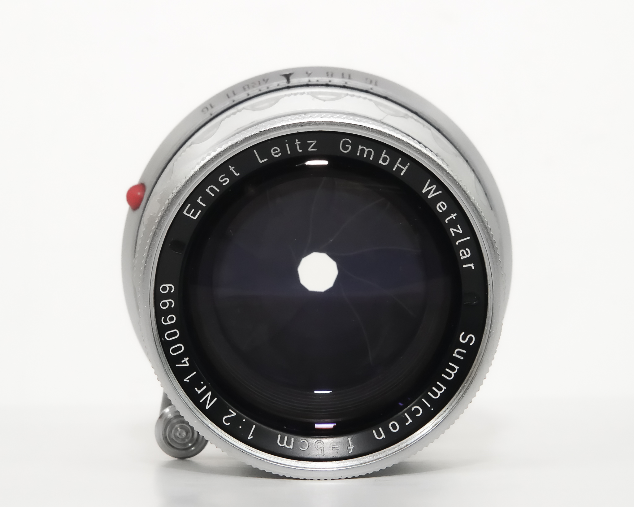 50/2 Summicron  SN.1400699   (Made in Germany) ライカＭ用    距離計連動 255g　第1世代（初代）1956年製, 1/152本の画像