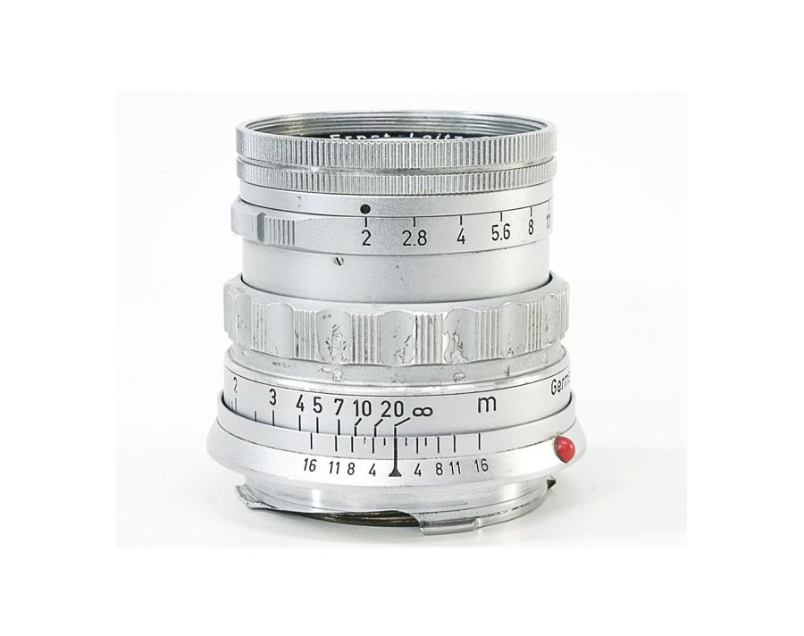 50/2 Summicron L#1545755  固定鏡胴の前期型 (Made in Germany) ライカＭ用  専用メタルフード付 (12585)  距離計連動 283gの画像