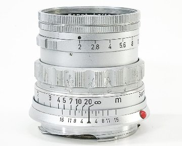 50/2 Summicron L#1545755  固定鏡胴の前期型 (Made in Germany) ライカＭ用  専用メタルフード付 (12585)  距離計連動 283gの画像