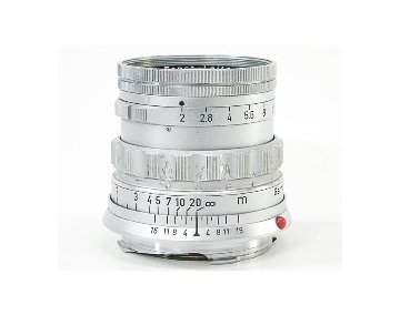 50/2 Summicron L#1545755  固定鏡胴の前期型 (Made in Germany) ライカＭ用  専用メタルフード付 (12585)  距離計連動 283gの画像