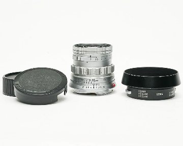 50/2 Summicron L#1545755  固定鏡胴の前期型 (Made in Germany) ライカＭ用  専用メタルフード付 (12585)  距離計連動 283gの画像
