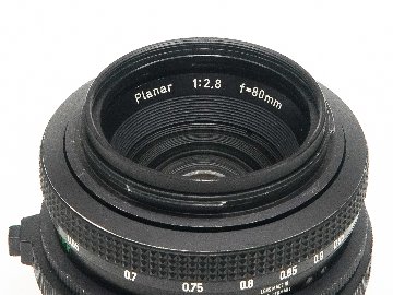 80/2.8 Planar T ☆  V-シリーズ  F レンズ　200&2000,カメラボデー用　58cm〜∞　寄れるPlanarの画像