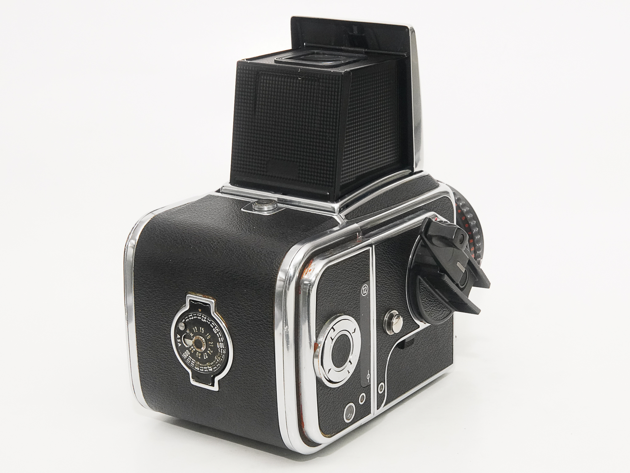 Hasselblad 500C/M  80/2.8 Planar (Cレンズ ) ブラック 12マガジン　疑似アキュートマット焦点板　 ネックストラップ付  日本語使用説明書付(コピー)の画像