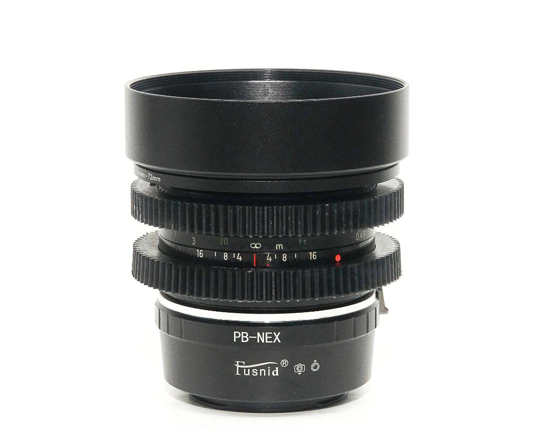 50/1.8  MC P (Pancolar)  Carl Zeiss Jena DDR シネ、ムービー用レンズ改装レンズ,　プラクチカBマウント → Sony E マウント用アダプター付 の画像