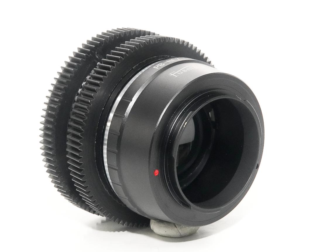 50/1.8  MC P (Pancolar)  Carl Zeiss Jena DDR シネ、ムービー用レンズ改装レンズ,　プラクチカBマウント → Sony E マウント用アダプター付 の画像