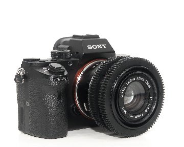 50/1.8  MC P (Pancolar)  Carl Zeiss Jena DDR シネ、ムービー用レンズ改装レンズ,　プラクチカBマウント → Sony E マウント用アダプター付 の画像