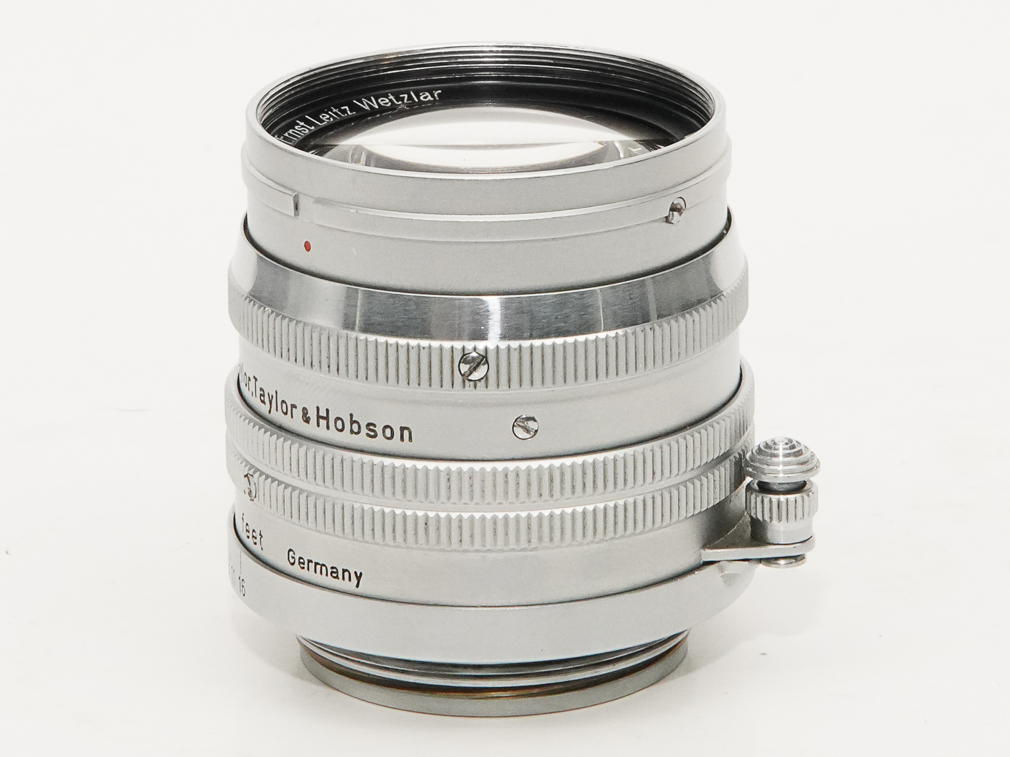 50mm F1.5 Summarit  Sn801091 ライカスクリュー(L39)用  専用純正フィルター・前後キャップ付、フード付(他社製)の画像