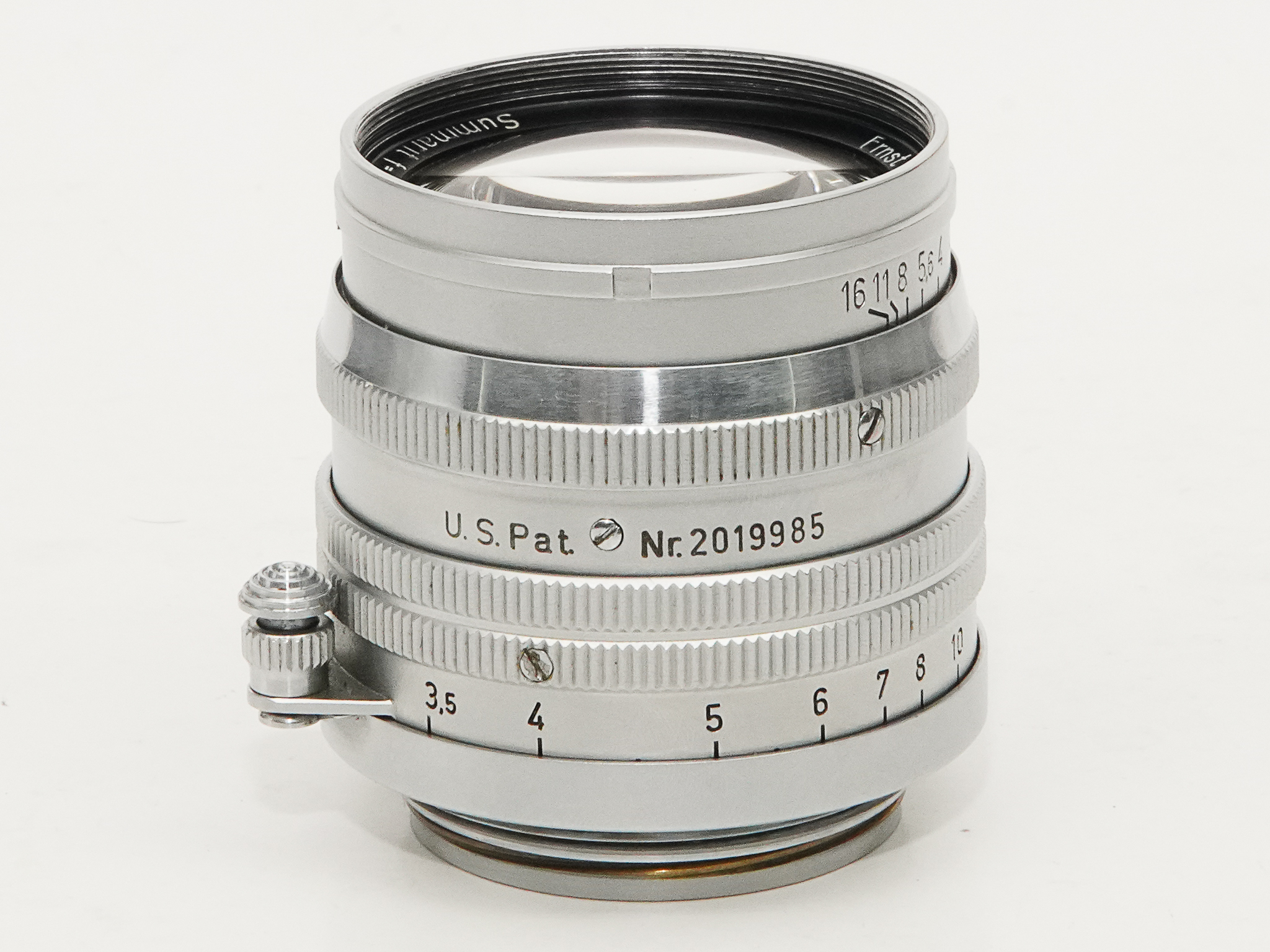 50mm F1.5 Summarit  Sn801091 ライカスクリュー(L39)用  専用純正フィルター・前後キャップ付、フード付(他社製)の画像
