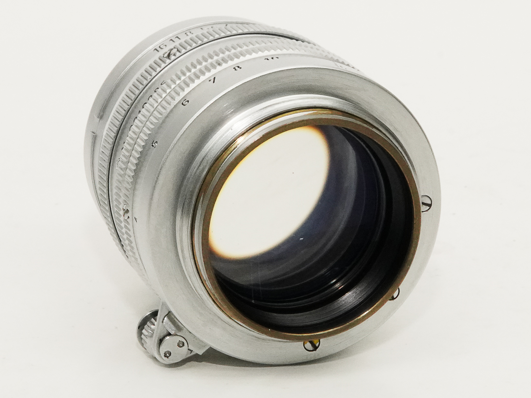 50mm F1.5 Summarit  Sn801091 ライカスクリュー(L39)用  専用純正フィルター・前後キャップ付、フード付(他社製)の画像