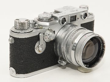 50mm F1.5 Summarit  Sn801091 ライカスクリュー(L39)用  専用純正フィルター・前後キャップ付、フード付(他社製)の画像