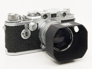 50mm F1.5 Summarit  Sn801091 ライカスクリュー(L39)用  専用純正フィルター・前後キャップ付、フード付(他社製)の画像