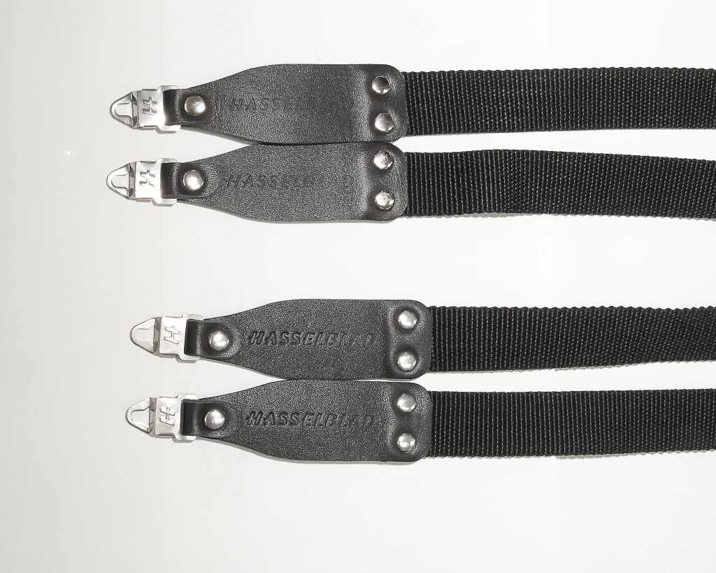 ハッセルブラッド 用、 ネックストラップ 刻印ハッキリ　ナイロン製 グレーライン（新品）の画像