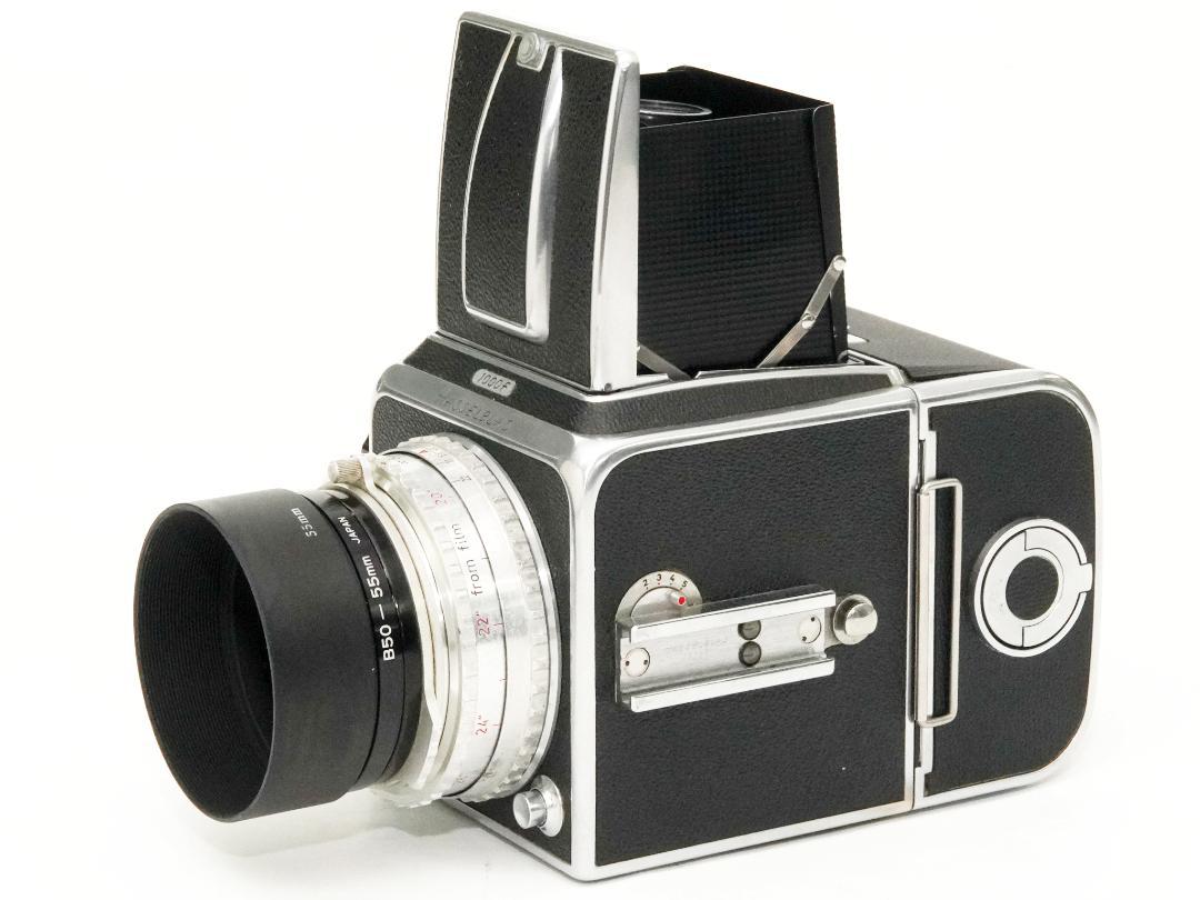 Hasselblad 1000F カメラ フォーカルプレンシャッター付 (B～1/1000) 80/2.8 Tessar 付 (Carl Zeiss) 12枚撮りマガジン ウェストレベルファインダー付の画像