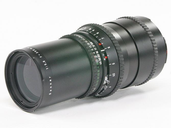 250/5.6 Sonnar T* (Cレンズ)  ハッセルブラッド Vシリーズ用  SYNCHRO COMPUR M.X.V.Shutter 付 B50-55mmフィルターアダプタリング付 略無キズの画像