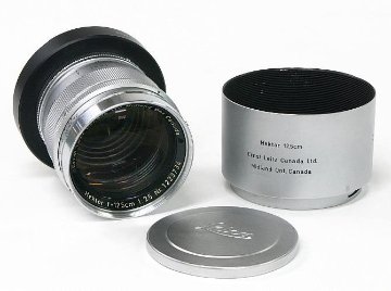 125/2.5 HEKTOR (Canada-Leitz) V-シリーズ,ハッセルF用 純正レンズフード 純正前後キャップ付 （レンズ+マウントリングの販売）画像