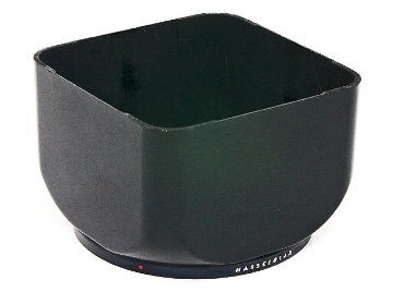 ハッセルレンズフード (B-70) 110ミリ～250ミリ用　プラスチック製 F.FE兼用 　深さ6cm 新品同様,元箱付の画像
