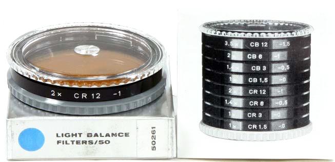 ハッセルカラーバランスフィルター CR12 (B-50) C-レンズ80ミリ～250ミリ用 前後キャップ　元箱　説明書(英文)付 倉庫から出てきた新品の画像