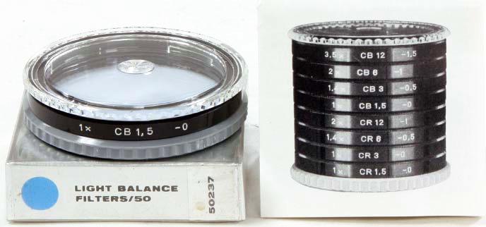 ハッセルカラーバランスフィルター CB1.5 (B-50) C-レンズ80ミリ～250ミリ用 前後キャップ　元箱　説明書(英文)付 倉庫から出てきた新品の画像
