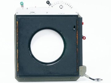 Sinar シャッター(機械的シャッター) グレイ色 シャッターの径75mmφ 60分の1～8秒.B XM切り替え シンクロアダプタコード付,Wo/レリーズ、画像