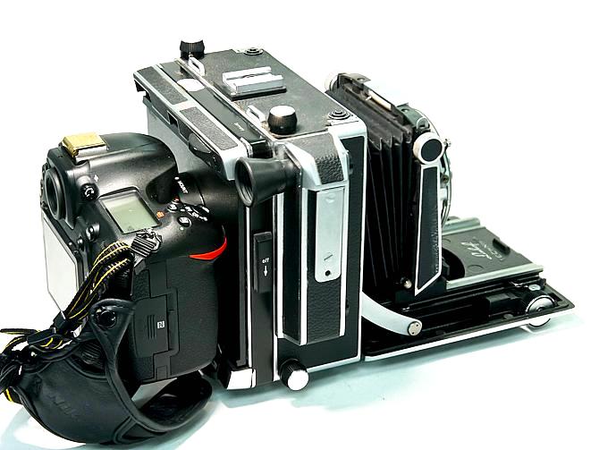 アダプター  Nikon   digitalカメラを−4×5inカメラへ 国際規格機構カメラ用の画像