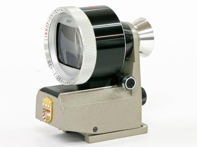 Linhof 製 4×5in 用 マルチフォーカスビューファインダー 、全ての4×5in  camera用レンズ選択ズームfinder75mm〜360mm｜カメラのマツバラ光機