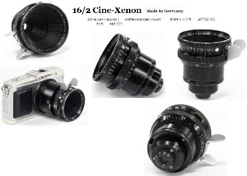 16/2 Cine-Xenon Schneider-Kreuznach Arriflex-standard mount 前後キャップ付画像