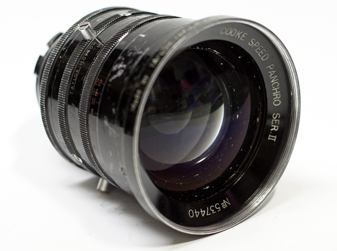 25 /1.8 COOKE SPEED PANCHRO SERⅡ Taylor-Taylor-Hobson  CAMEFLEX マウント 純正メタルレンズフード付の画像