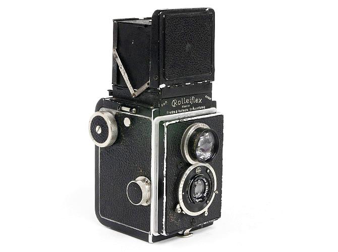 Rolleiflex original 6×6 　75mm F4.5 Tessar (Carl Zeiss Jena) 　ビューfinderは F3.1  本革ストラップ付 Compur シャッターの画像