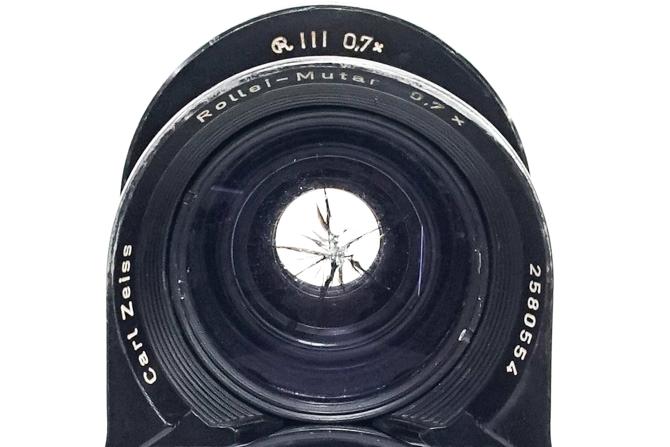 Rollei-Mutar 3型 (B40)用 0.7倍 80mm F2.8 Planar & Xenotar & Biotar 用 ワイドコンバーター(カールツァイス製) (ビューレンズにヒビ割れ有)画像