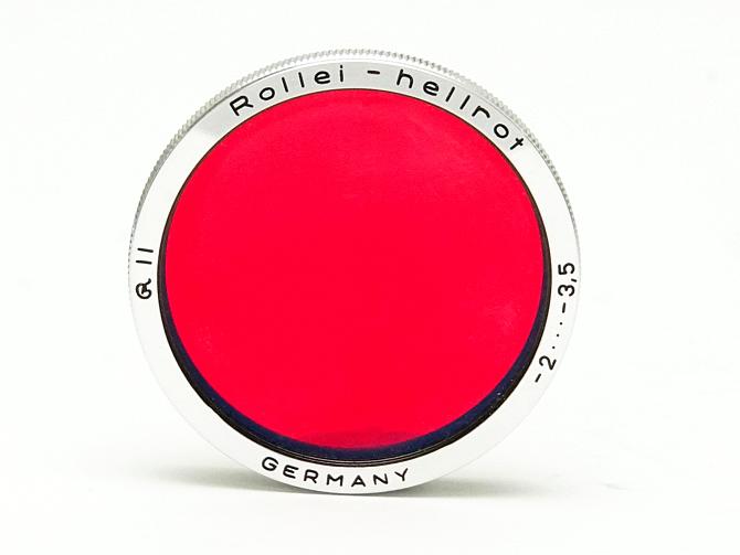 Rollei Ⅱ 型 レッドフィルター (-2 ~ -3) 純正本革ケース付 の画像