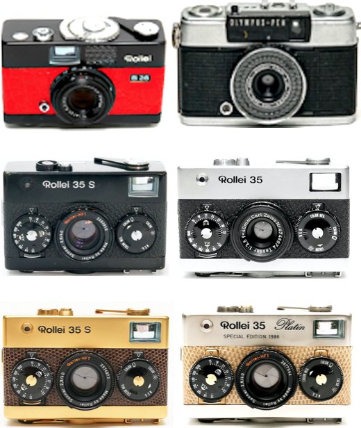 Rollei 35 コンパクトフィルムカメラ  35mmフルサイズ, 当時の世界最小 & 軽量カメラ｡ １つの時代を風靡し絶大な人気を博したカメラで Germany製とSingapore製があります。の画像