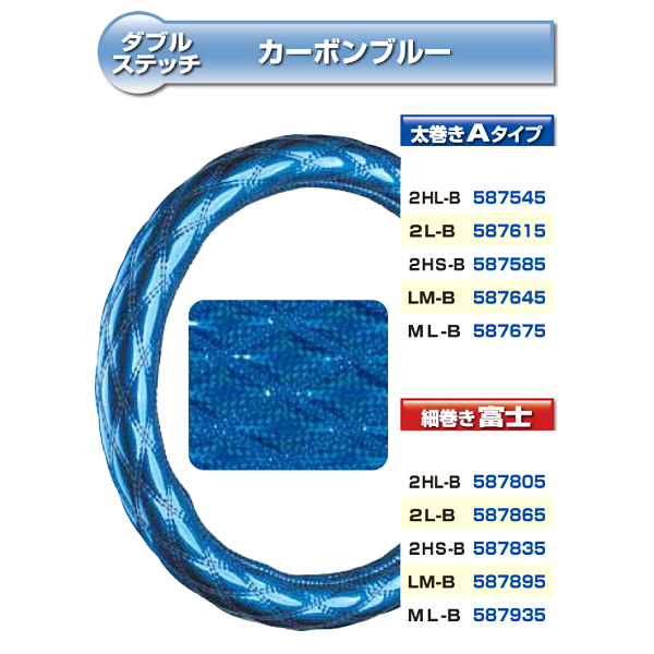 JET モコモコハンドルカバー カーボンブルー画像